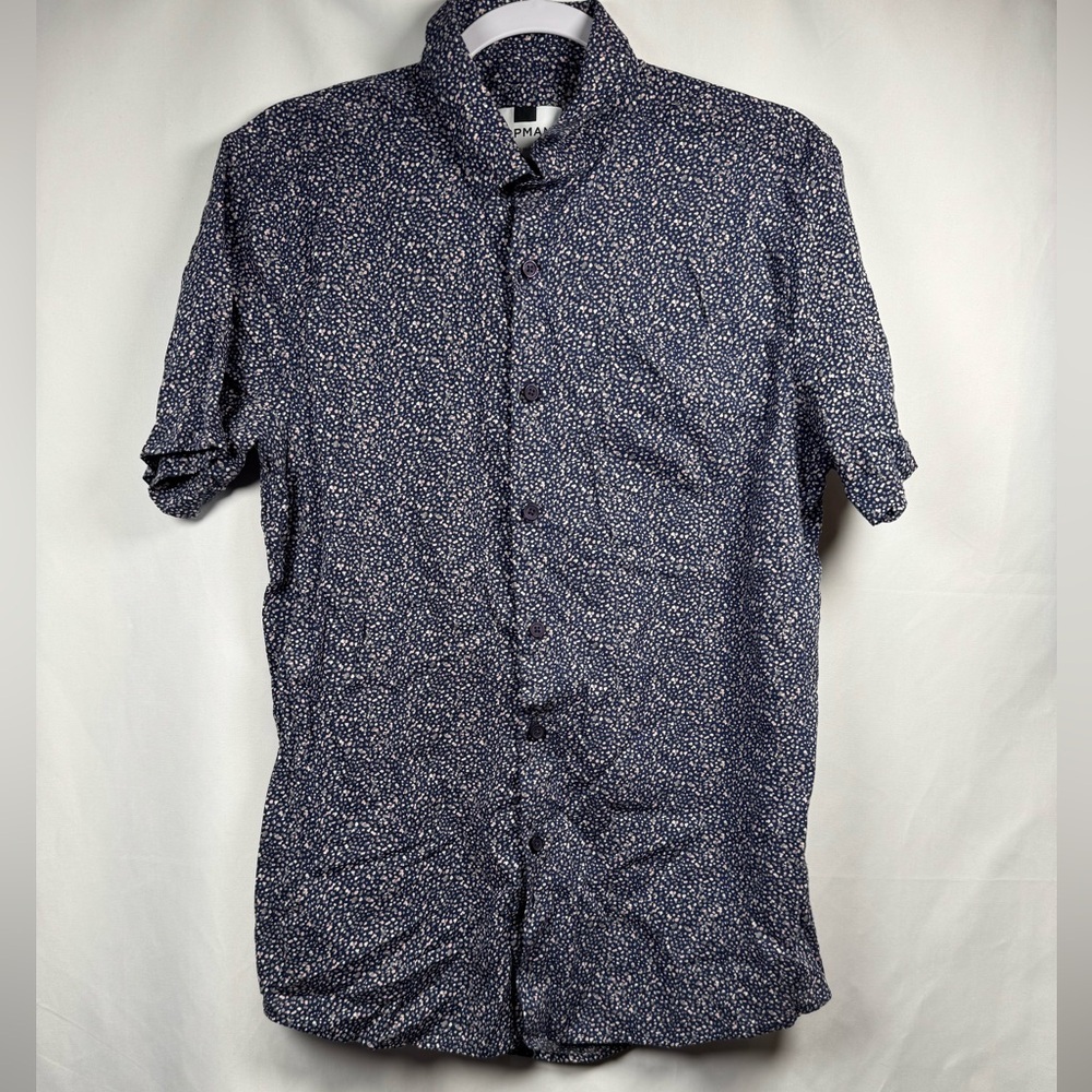 Topman Blue Casual Button Down Shirt M